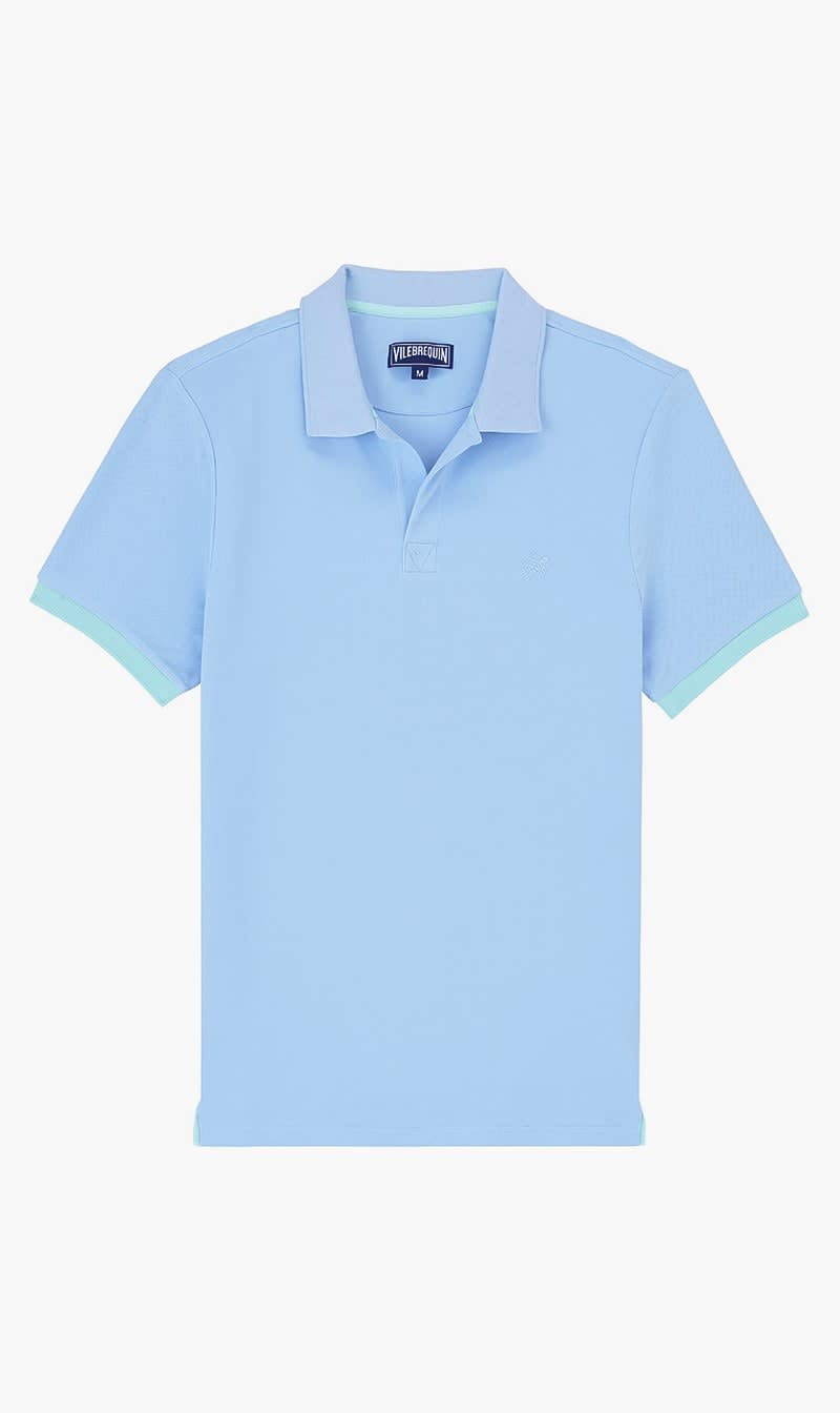 

Vilebrequin Blue Palatin An100 Hs24 Org Cot Pique Fleur De Lin for Men | The Deal Outlet