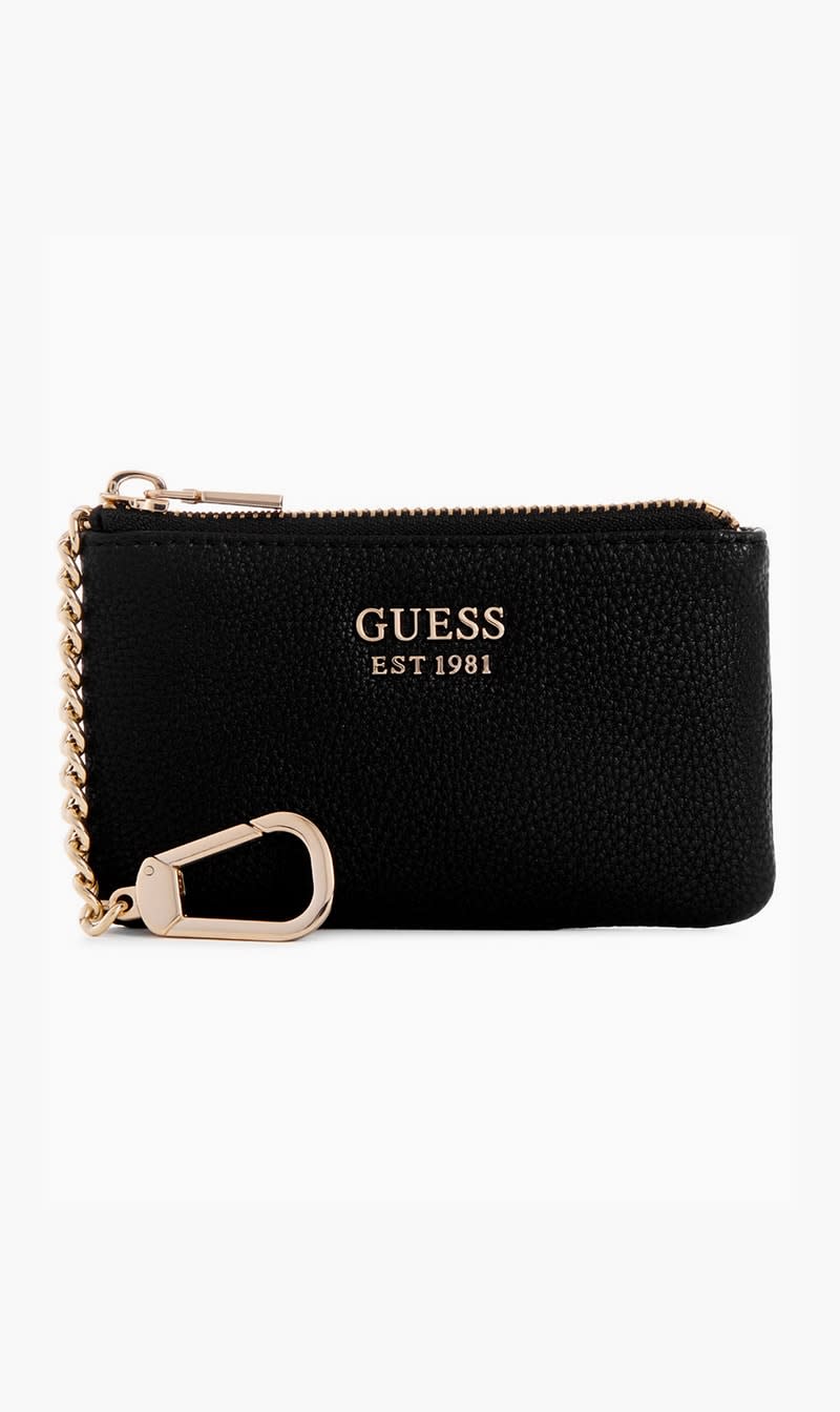

Guess Black Laurel Slg Zip Pouch for Women | The Deal Outlet