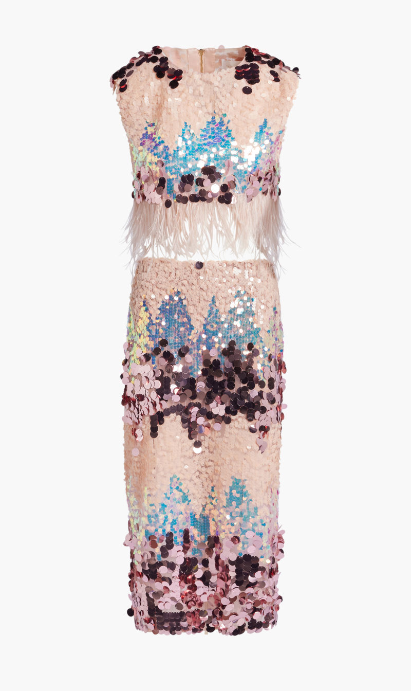 

Bronx And Banco Pink Farah Rose Sequins Set for Women | The Deal Outlet