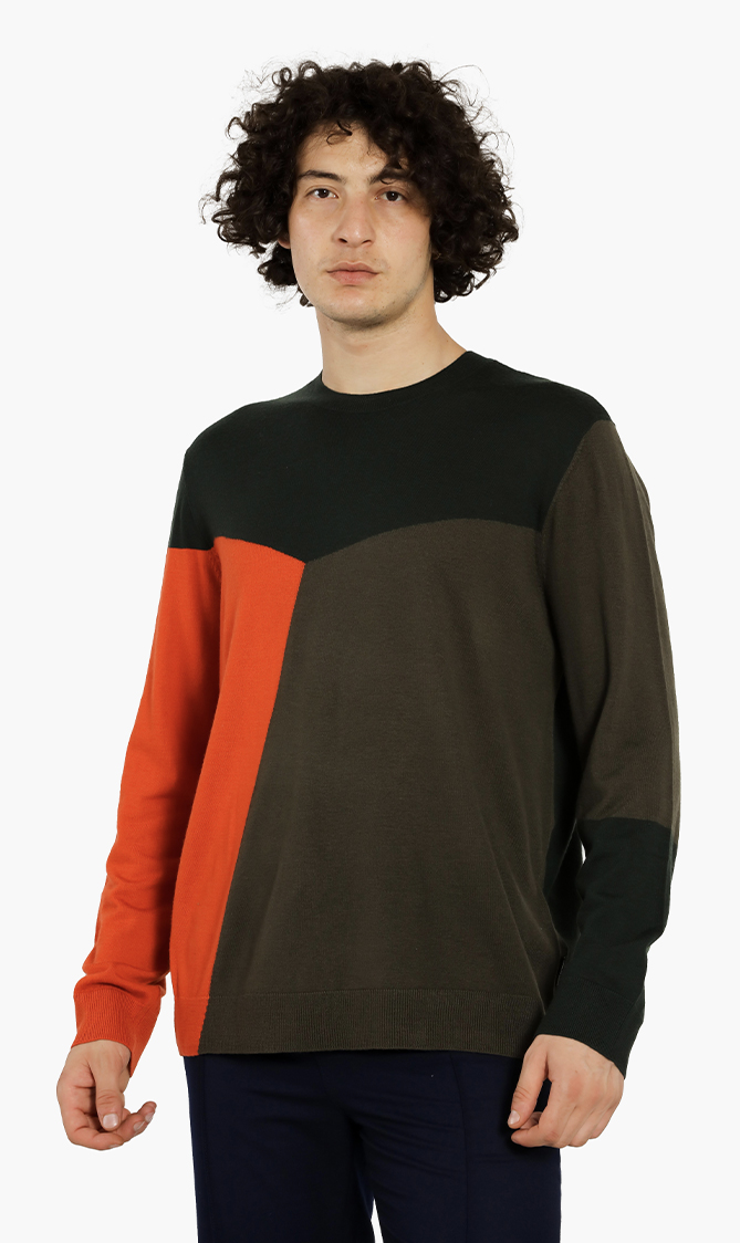 

Emporio Armani Colorblock Wool Sweater