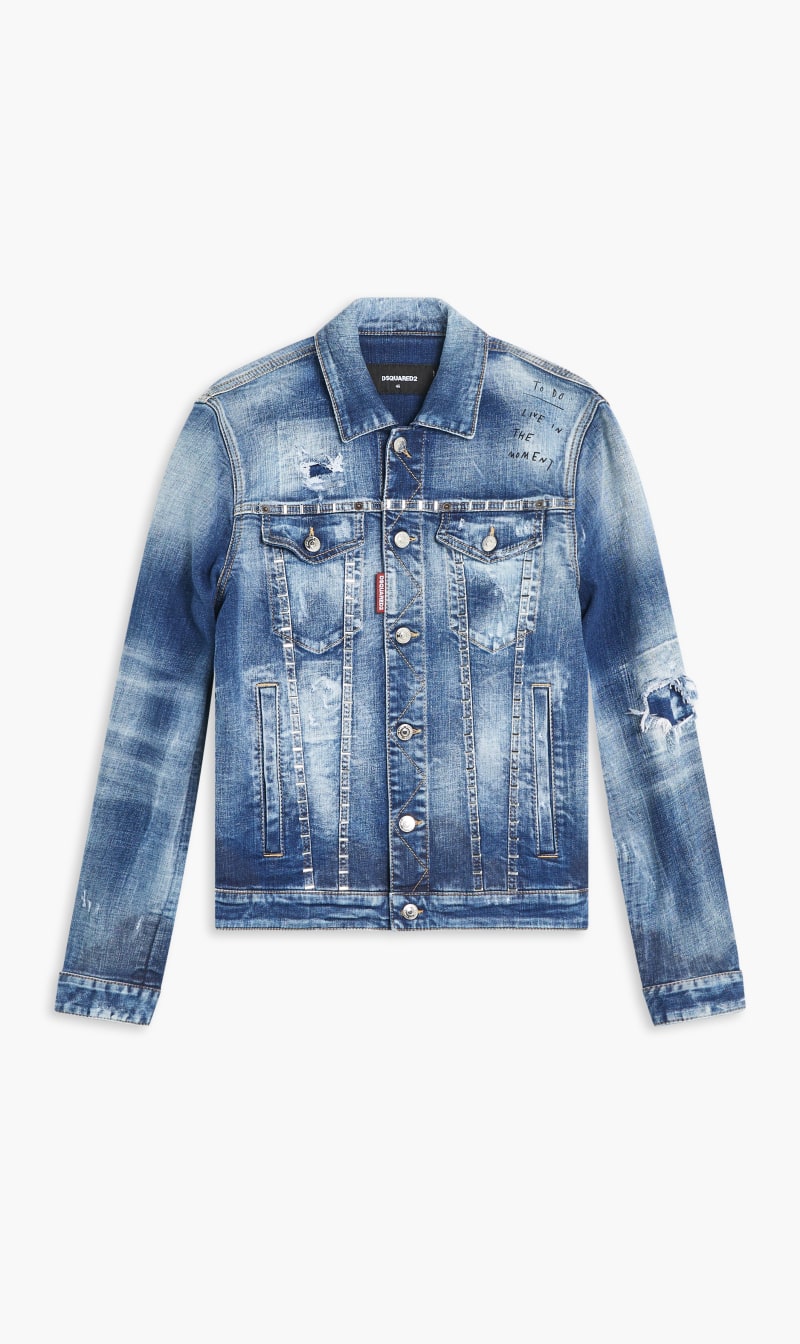 

Denim Tapered Sports Jacket, Blue