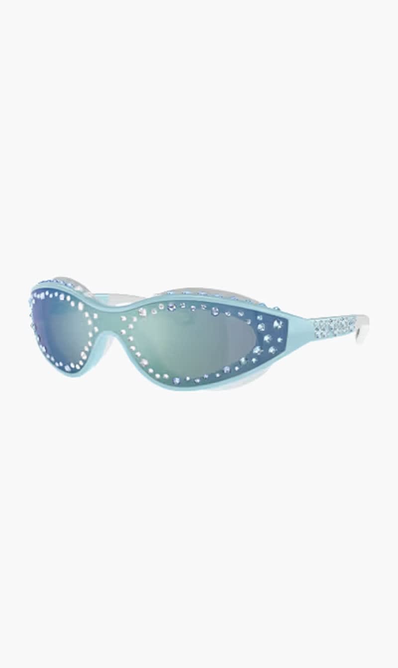 Blue Swarovski Pink Swimming Shape Sunglasses for Women
