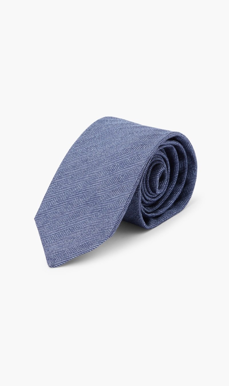 

Hackett London Blue Chevron Jaspe Tie for Men | The Deal Outlet