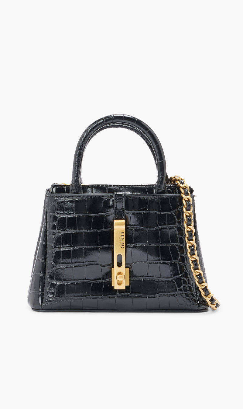 

Guess Black James Mini Satchel for Women | The Deal Outlet