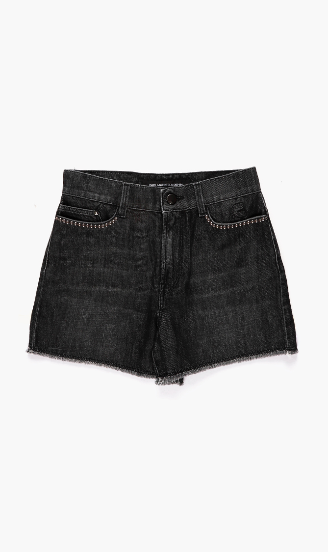 

Karl Lagerfeld Studs Pockets Denim Shorts