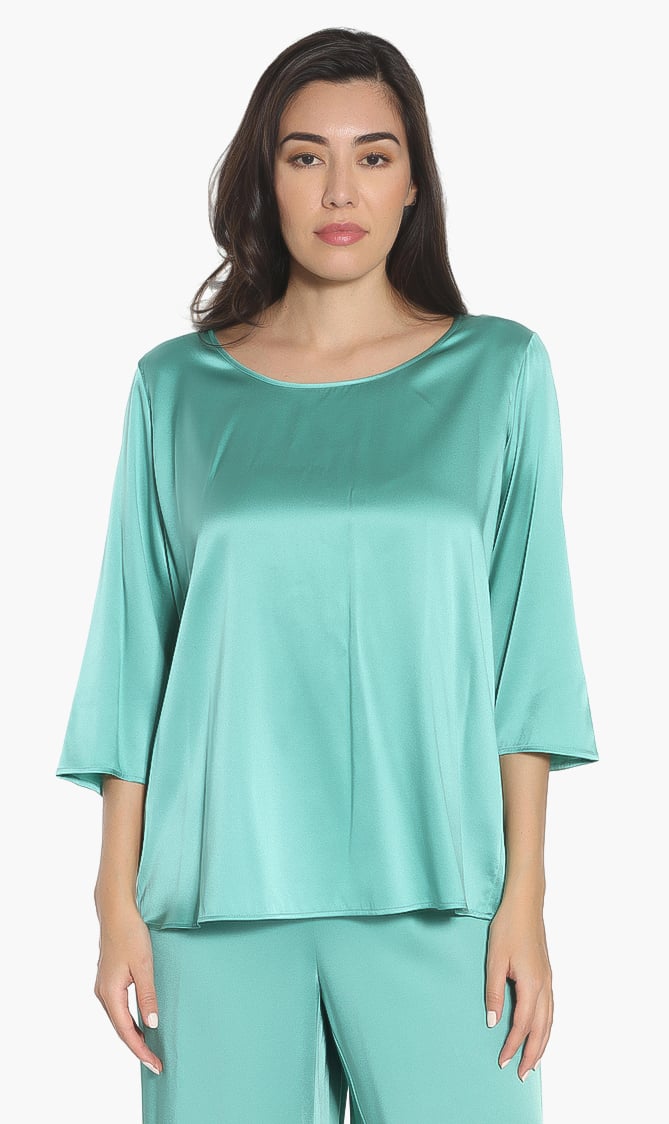 

Bijou Three-quarter Sleeves Top, Green
