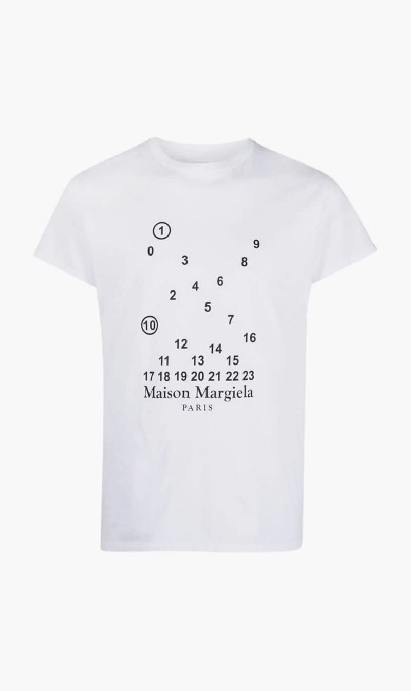 

Maison Margiela White Logo Printed T Shirt for Women | The Deal Outlet