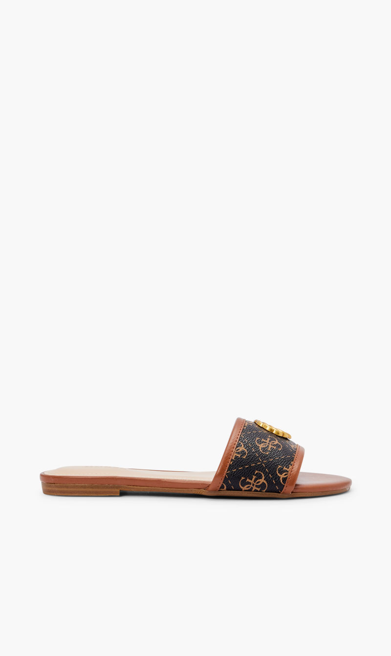 

Guess Brown Core 4g Logo Flat Mule for Women | The Deal Outlet