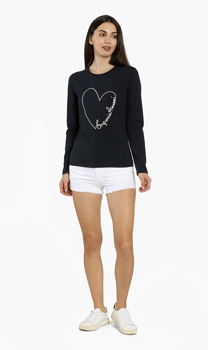 

Emporio Armani Embroidered Logo Long Sleeves T-shirt