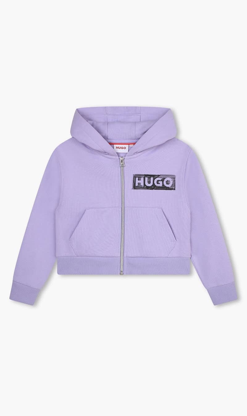 

Hugo Boss Pink Cotton Zip Up Hoodie for Girls | The Deal Outlet