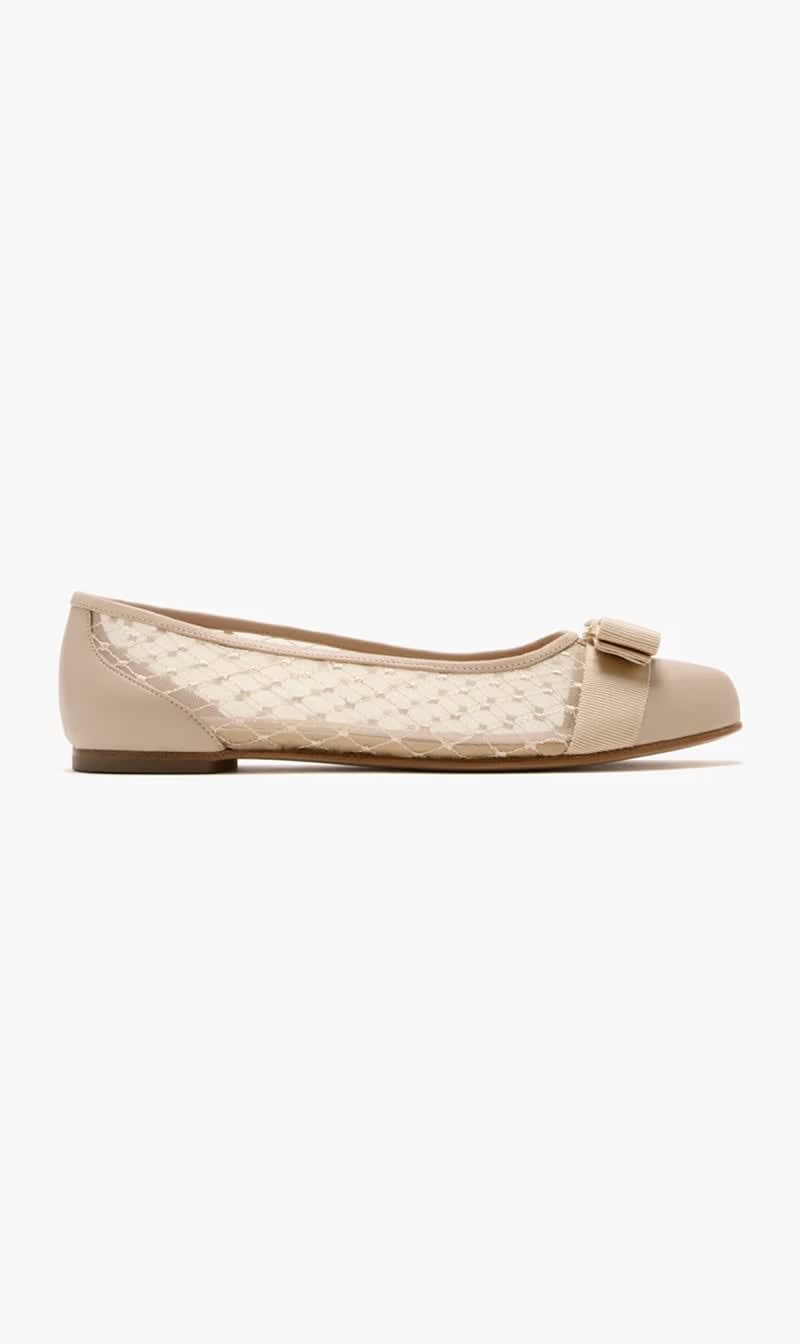 

Salvatore Ferragamo Multi-color Varina Mesh Ballet Flats for Women | The Deal Outlet