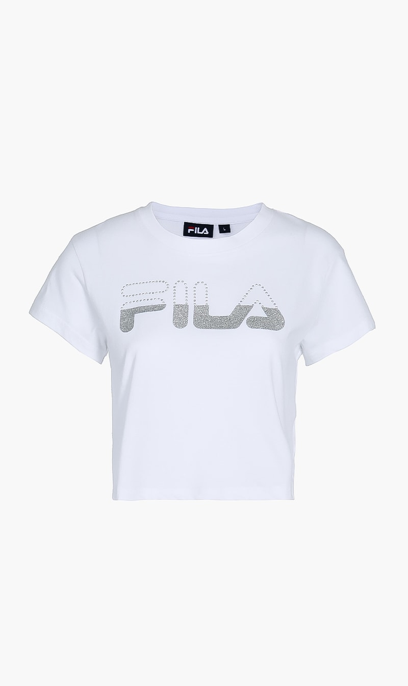 

Logo Printed Crew Neck Crop, White