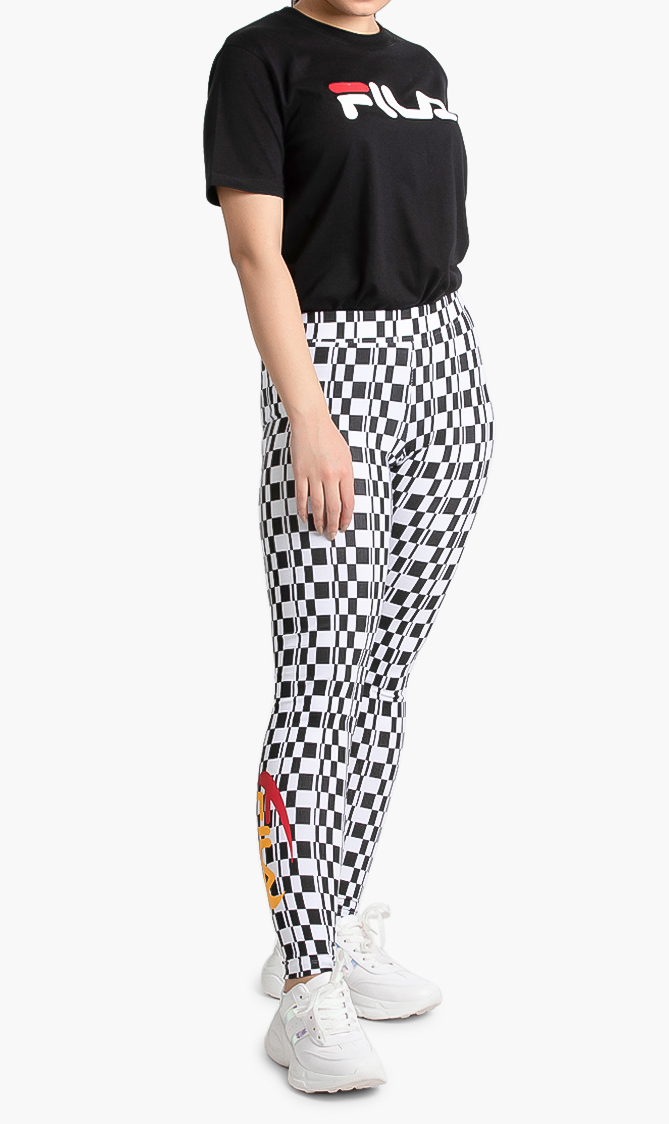 

Laia Check Leggings, Black
