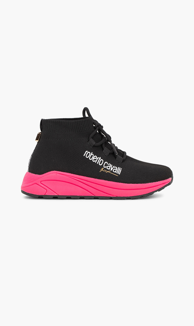 

Roberto Cavalli Susy Tape Ribbed Cuff Sneakers
