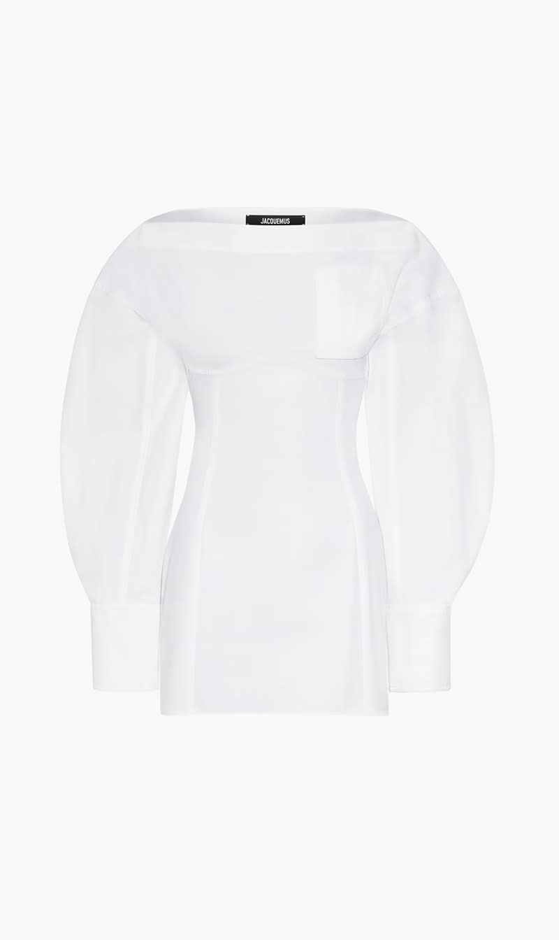 

Jacquemus White La Robe Chemise Casaco for Women | The Deal Outlet