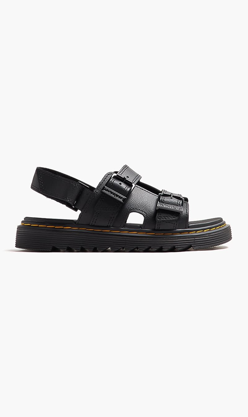 

Dr. Martens Black Varel Athena Sandals for Boys | The Deal Outlet