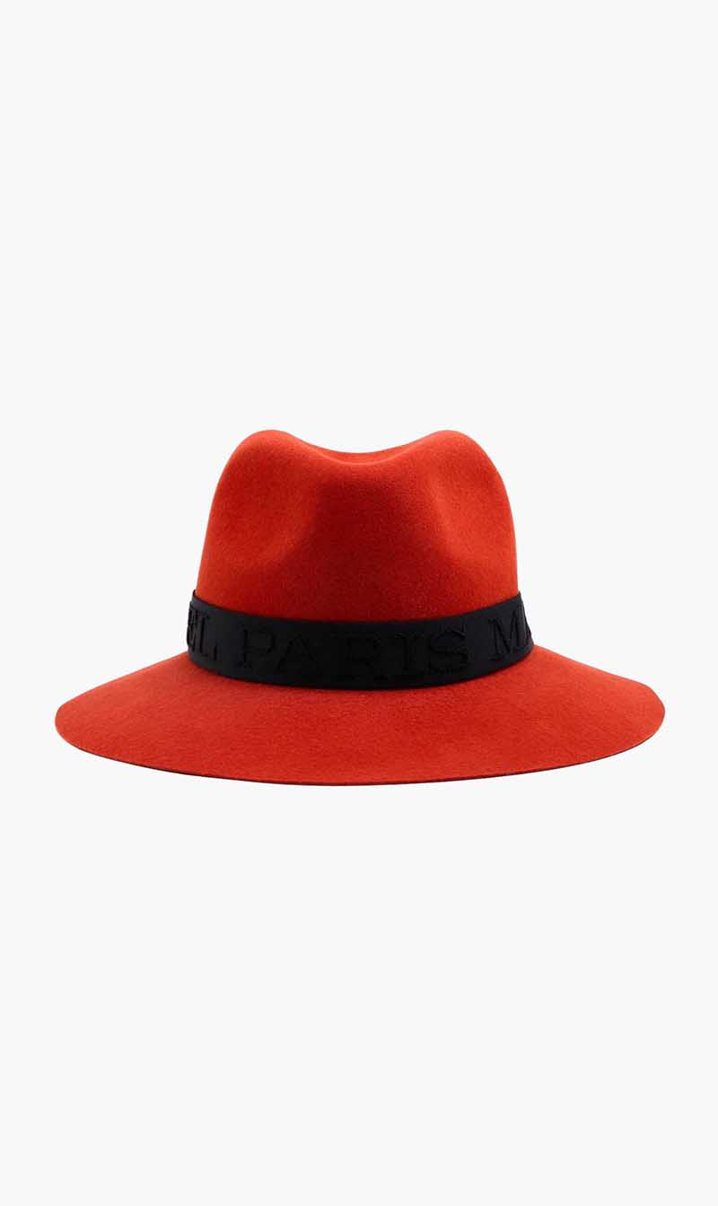 

Maison Michel Red Henrietta Hat for Women | The Deal Outlet