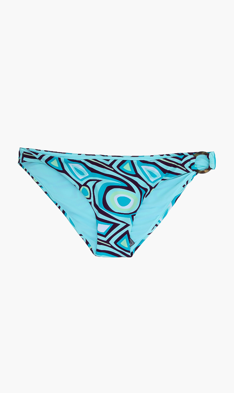 

Abstract Printed Bikini Bottom, Blue