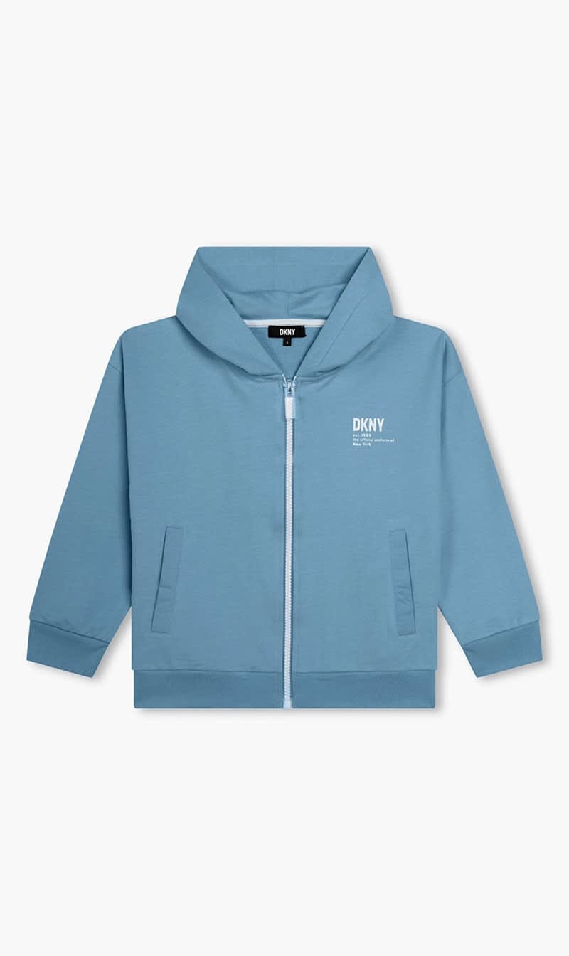 

Dkny Blue Logo Zipper Sweatshirt | The Deal Outlet