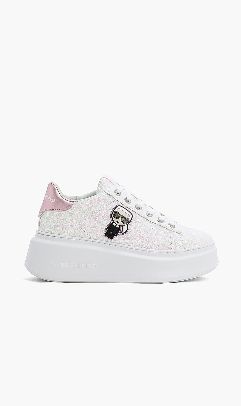 

Glitter Ikon Lace Sneakers, White