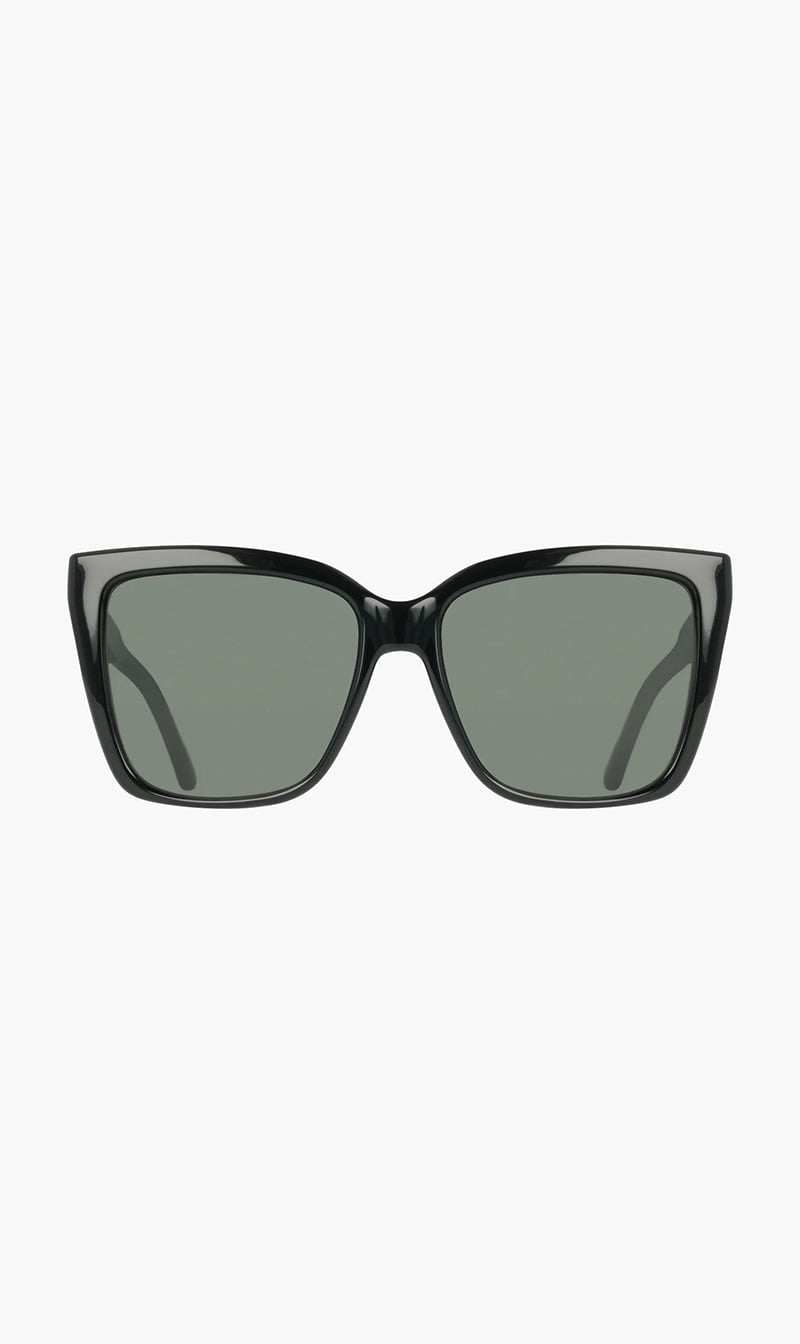 Black Ferragamo Red Squared Sunglasses for Women