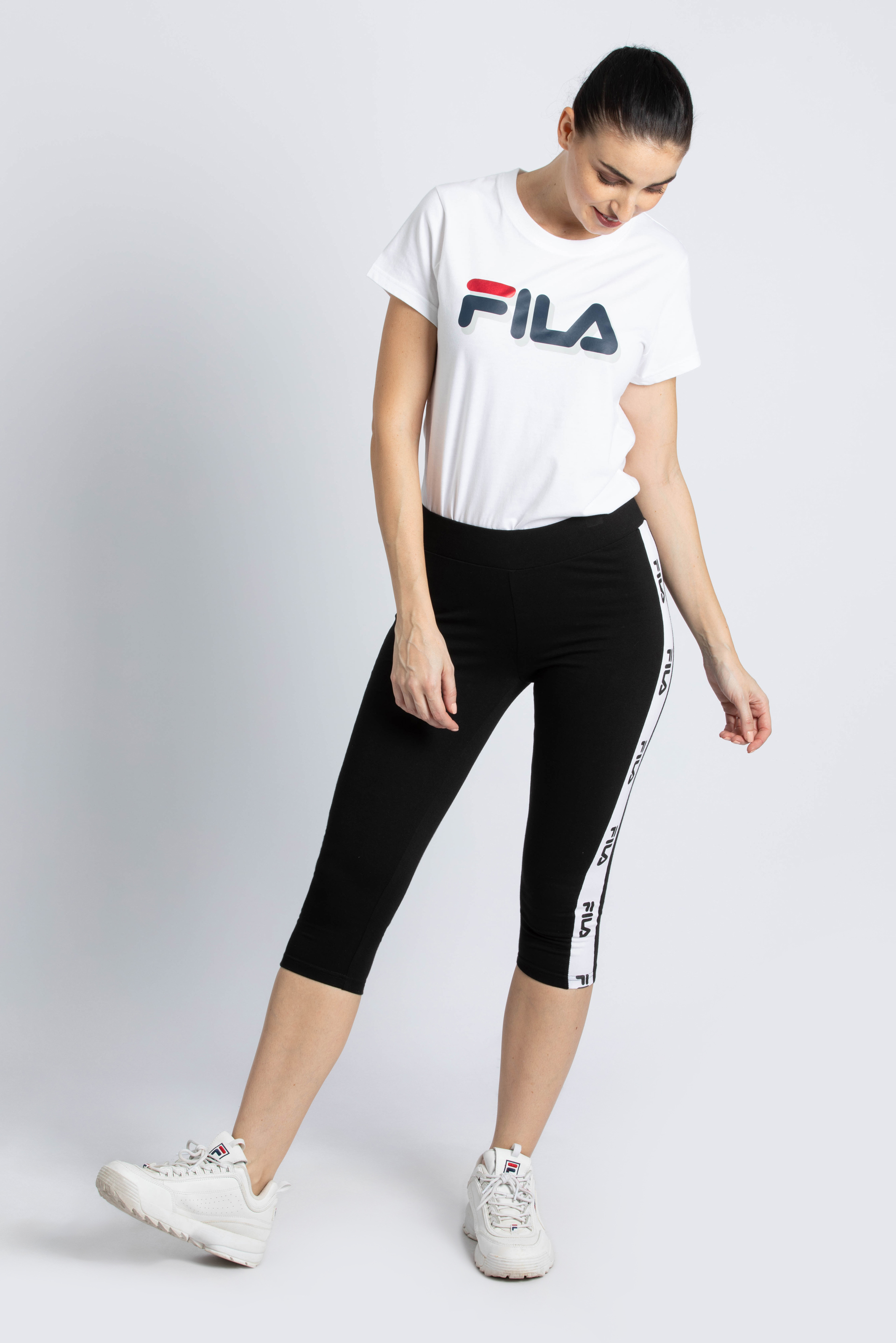 

Fila Black Ida Capri Leggings for Women | The Deal Outlet