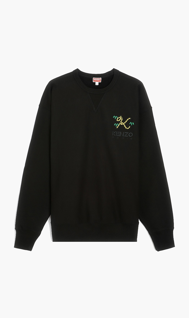 

Kenzo Black Crest Logo Oversize Sweatshirt for Men | The Deal Outlet