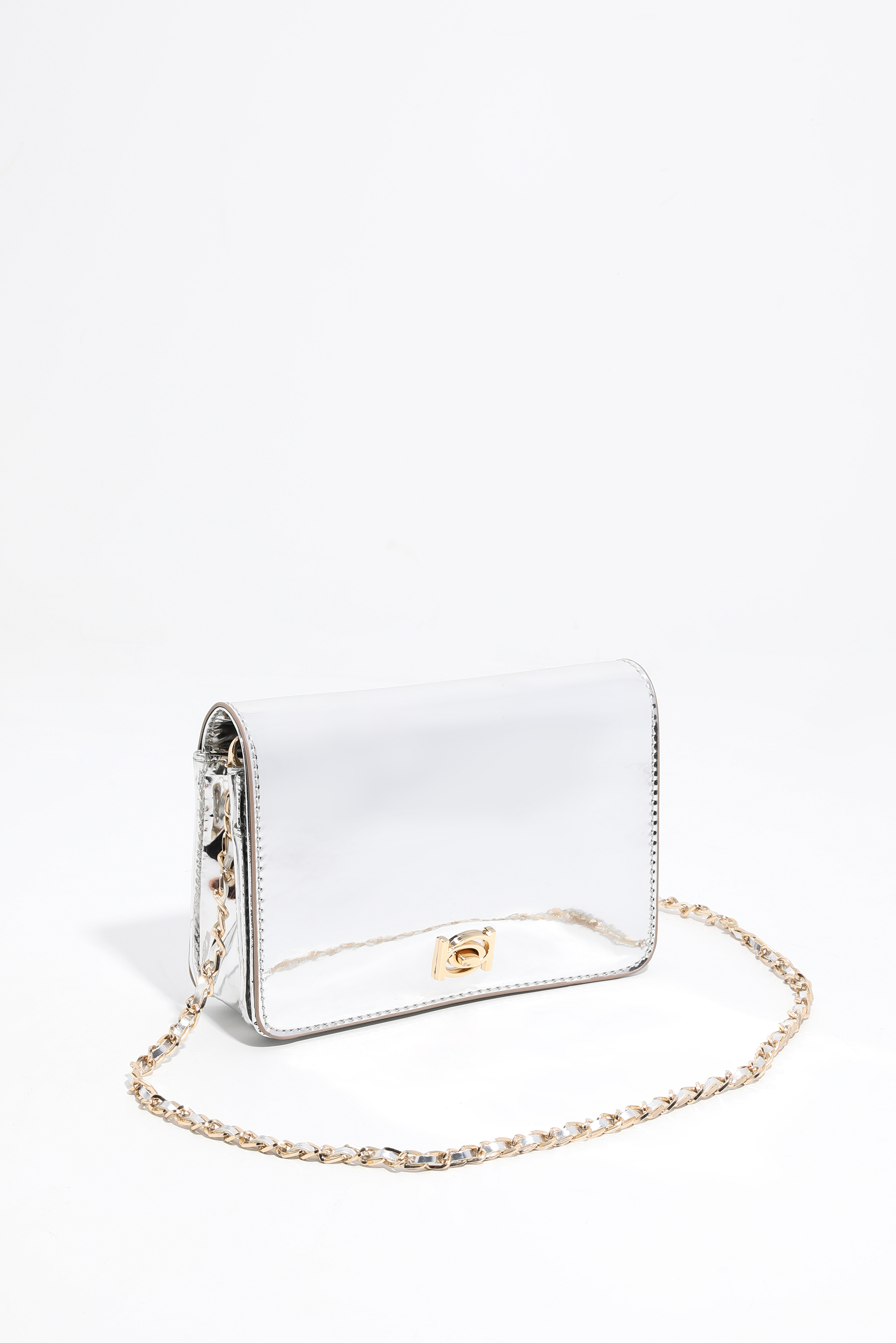 

Bebe Kylie Metallic Mirrored Crossbody Shoulder Bag