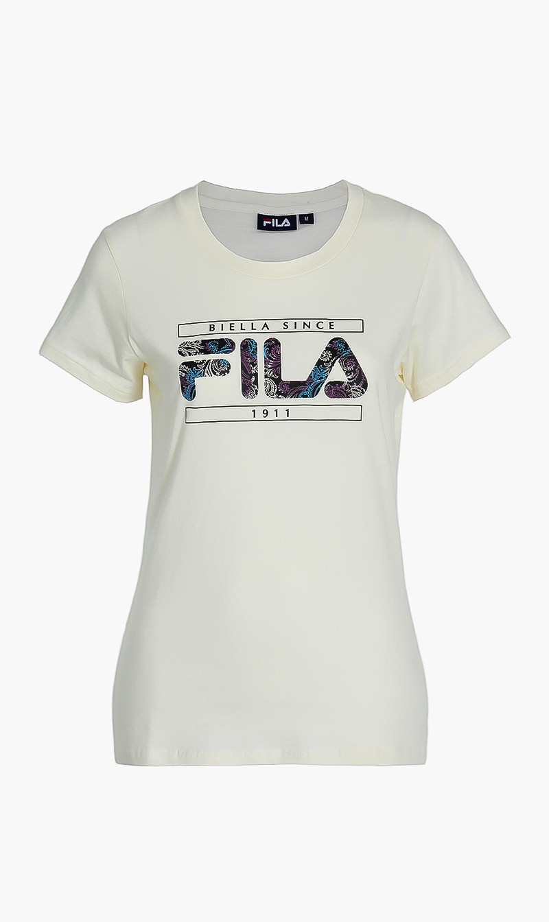 

Fila White Cali T-shirt for Women | The Deal Outlet