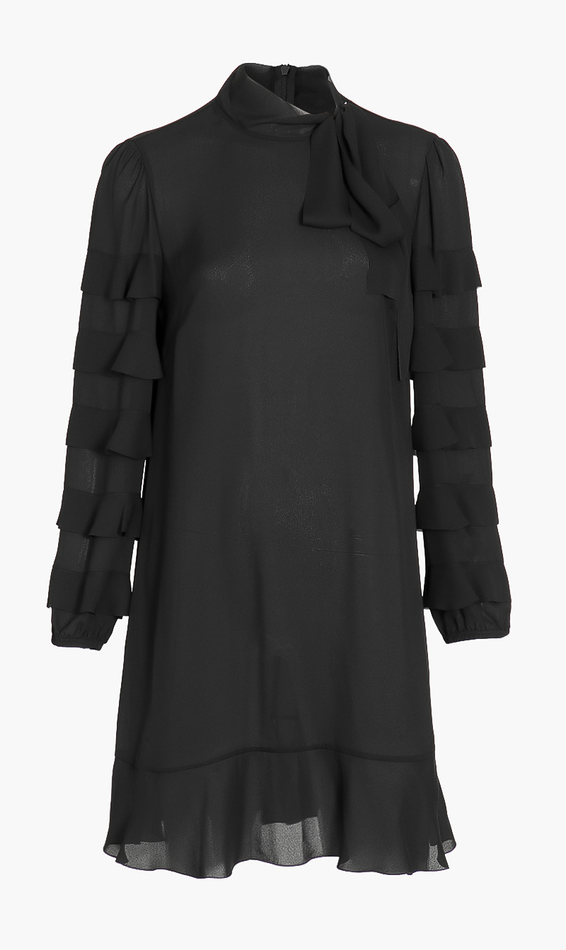 

Red Valentino Ruffle Sleeves Dress