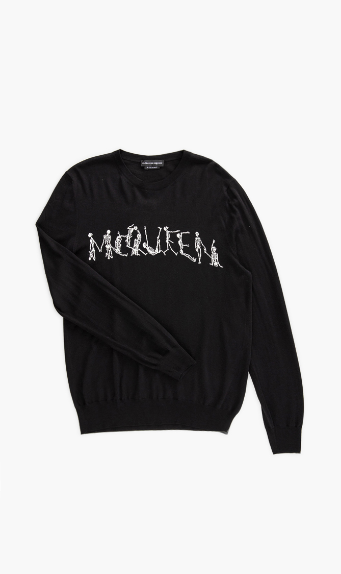 

Alexander Mcqueen Skeleton Logo Lettering Pullover