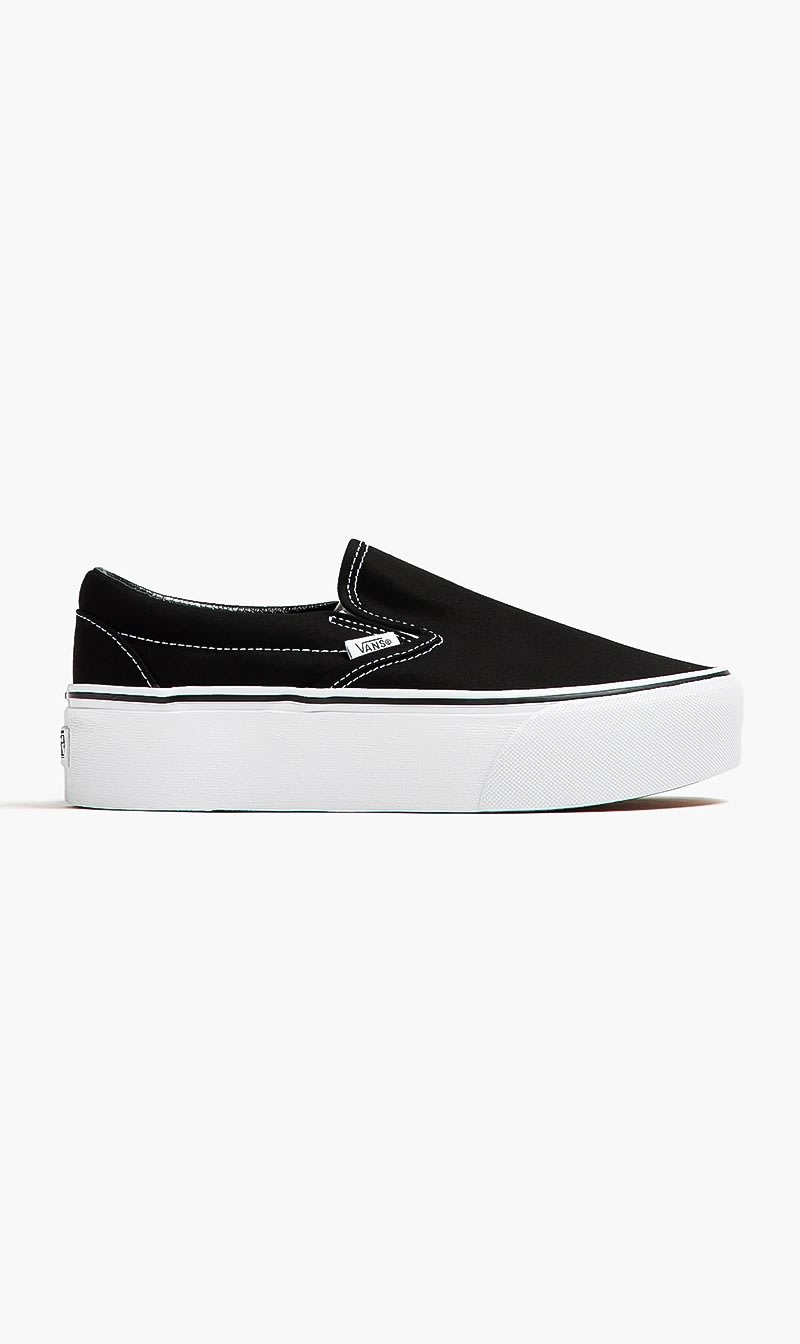 

Vans Black Stackform Classic Slip On Sneakers for Women | The Deal Outlet