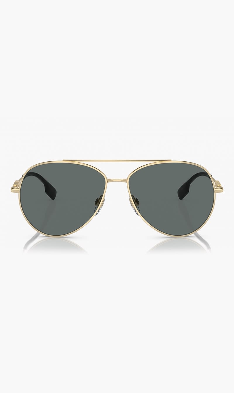 Gold Burberry Grey Full Rim Sunglasses for Women