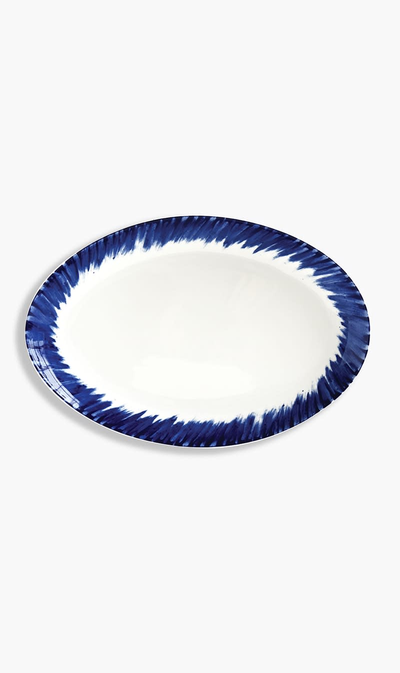 

Bernardaud Blue Oval Platter | The Deal Outlet