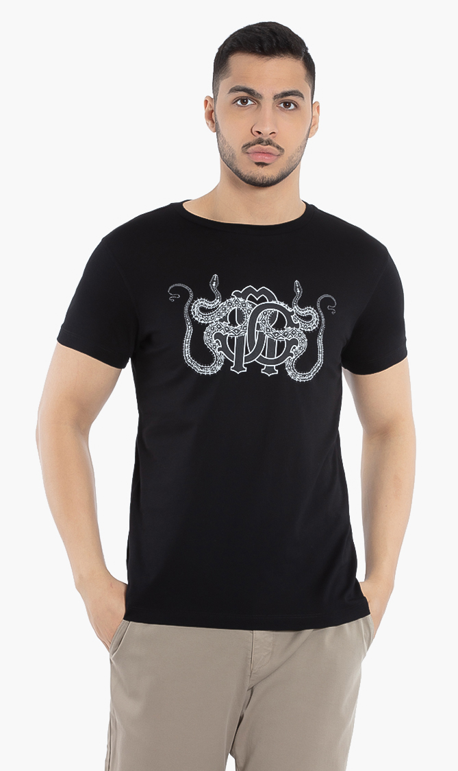 Roberto Cavalli Logo Cotton T-shirt