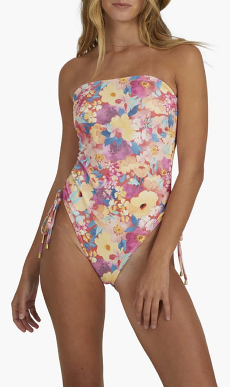 Billabong Multi-color Summer Bliss Naomi Bandeau One-piece for Women