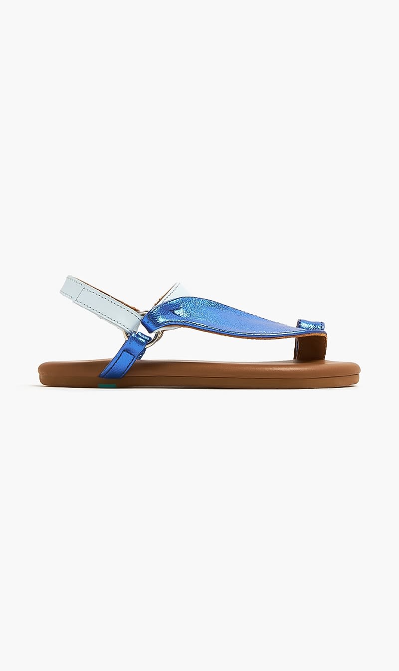 

Tamashee Blue Classic Leather Sandals for Girls | The Deal Outlet