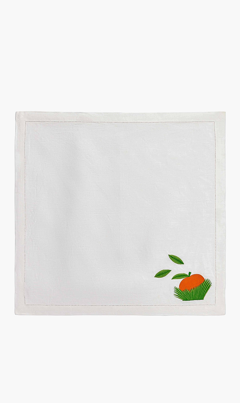 

Waww La Table Gold Miss Aurelie Bidermann Orange Tree Napkin - White | The Deal Outlet