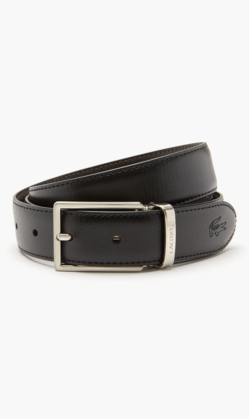 

Lacoste Black Two Pin Buckle Belt Gift Set for Men | The Deal Outlet