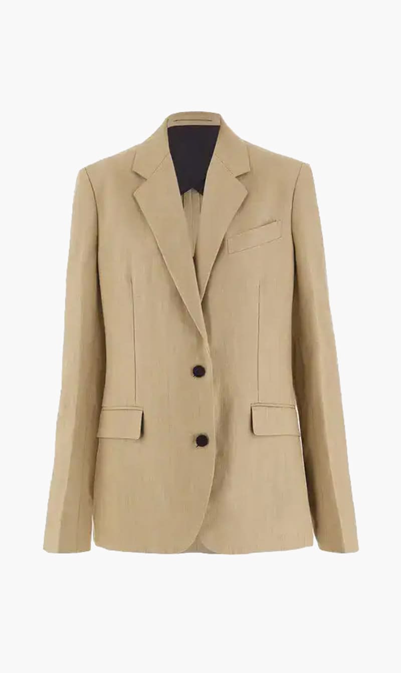 

Salvatore Ferragamo Beige Tailored Blazer for Women | The Deal Outlet