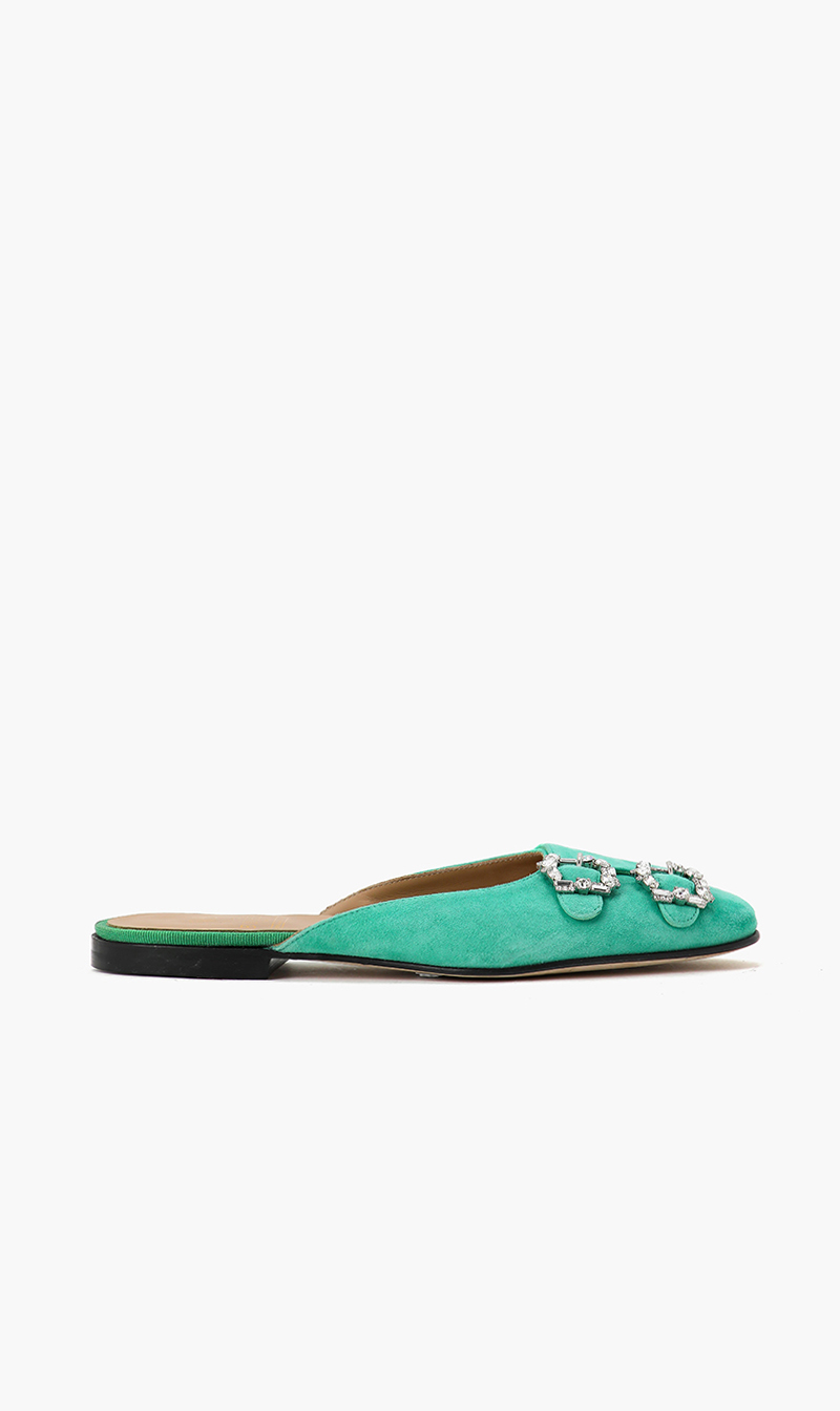 

Crystal Buckle Mules