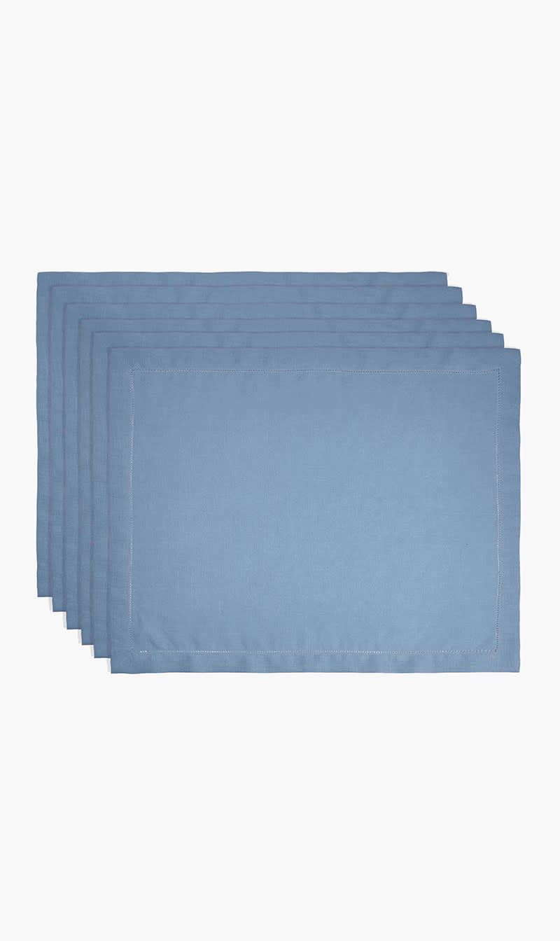 

Catherine Denoual Others Feliz Placemat Blue Set Of 6 | The Deal Outlet