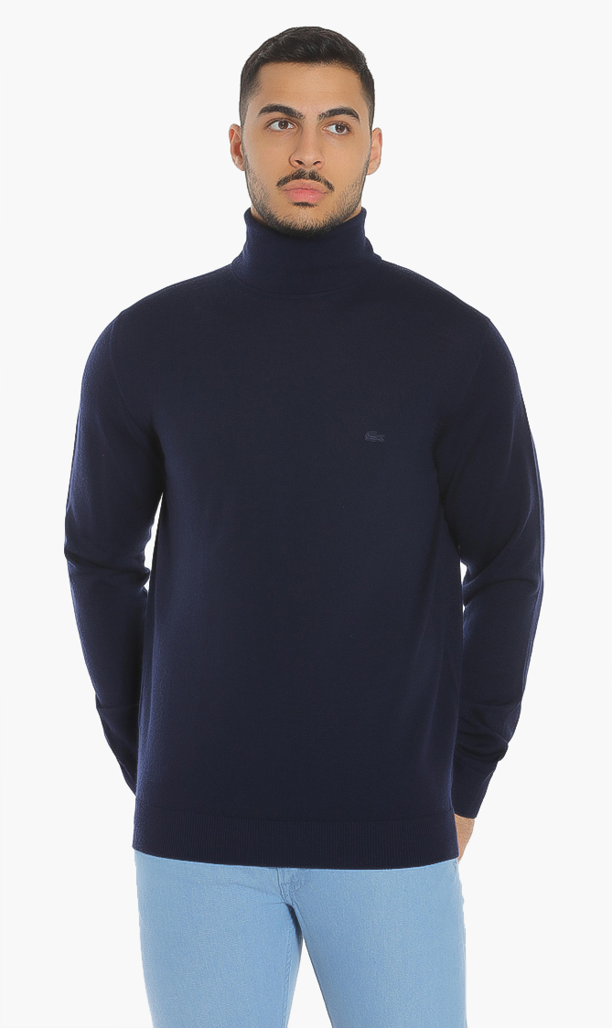 

Lacoste Turtleneck Wool Jersey Sweater