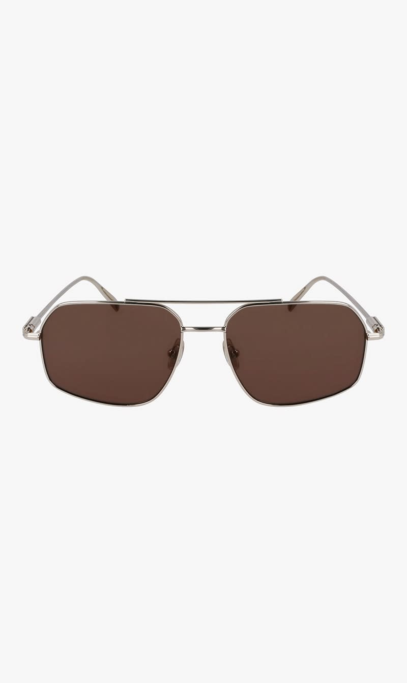 

Salvatore Ferragamo Brown Navigator Metal Sunglasses for Men | The Deal Outlet