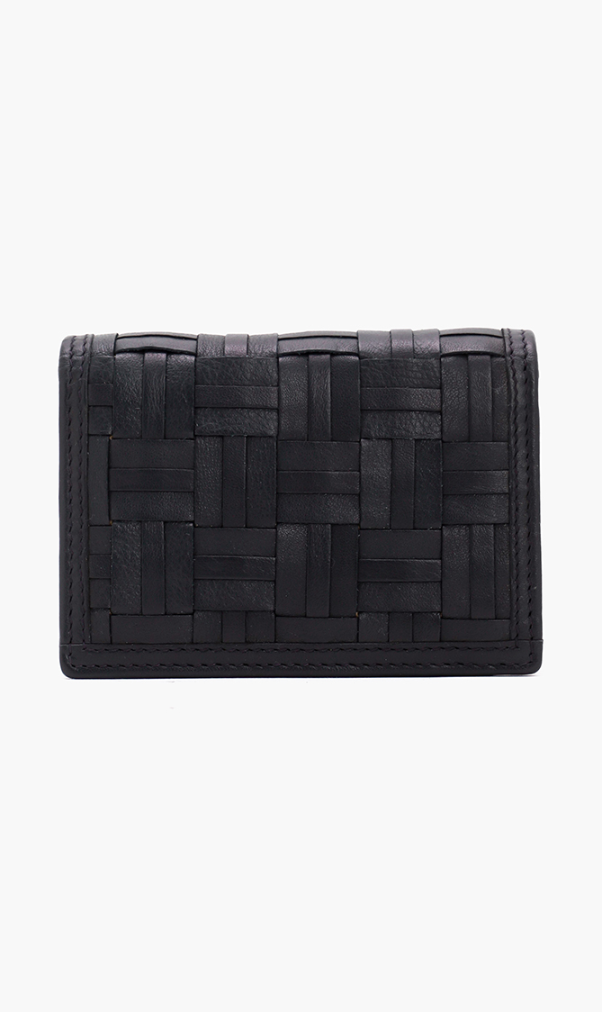 

CERRUTI Michael Weave Leather Card Holder
