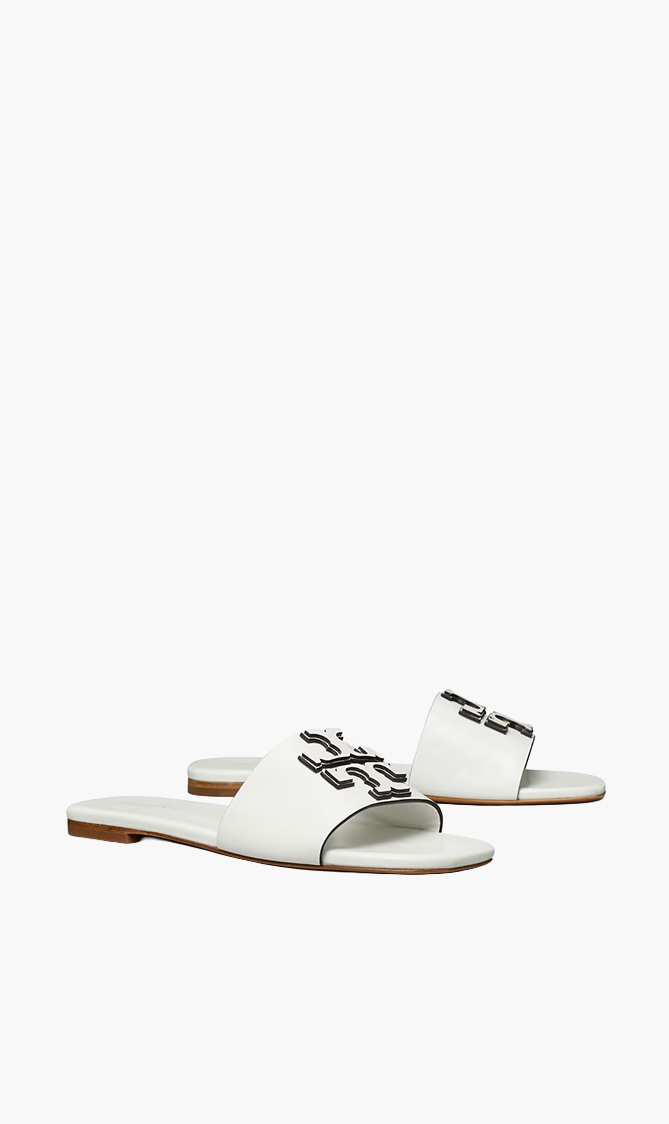 

Tory Burch Brown Double Stack Logo Mule Sandal for Women | The Deal Outlet
