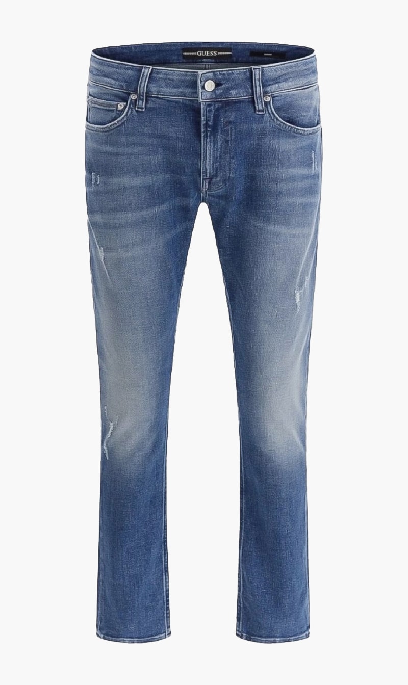 

Faded Tapered Jeans, Blue