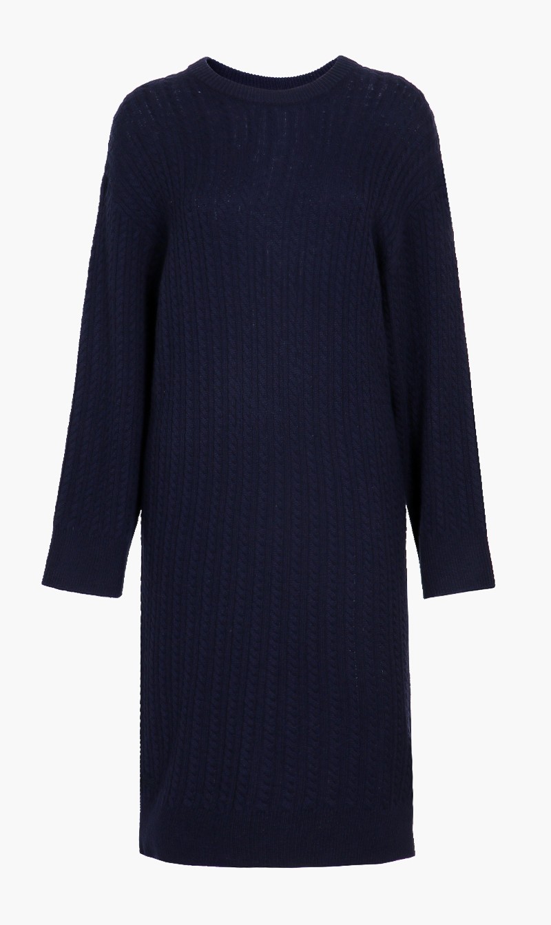 

Knitted Logo Dress, Blue