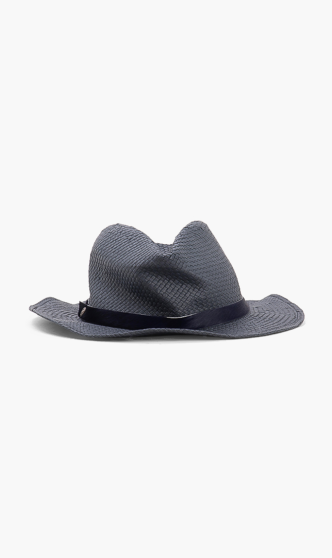 

Woven Panama Hat, Blue