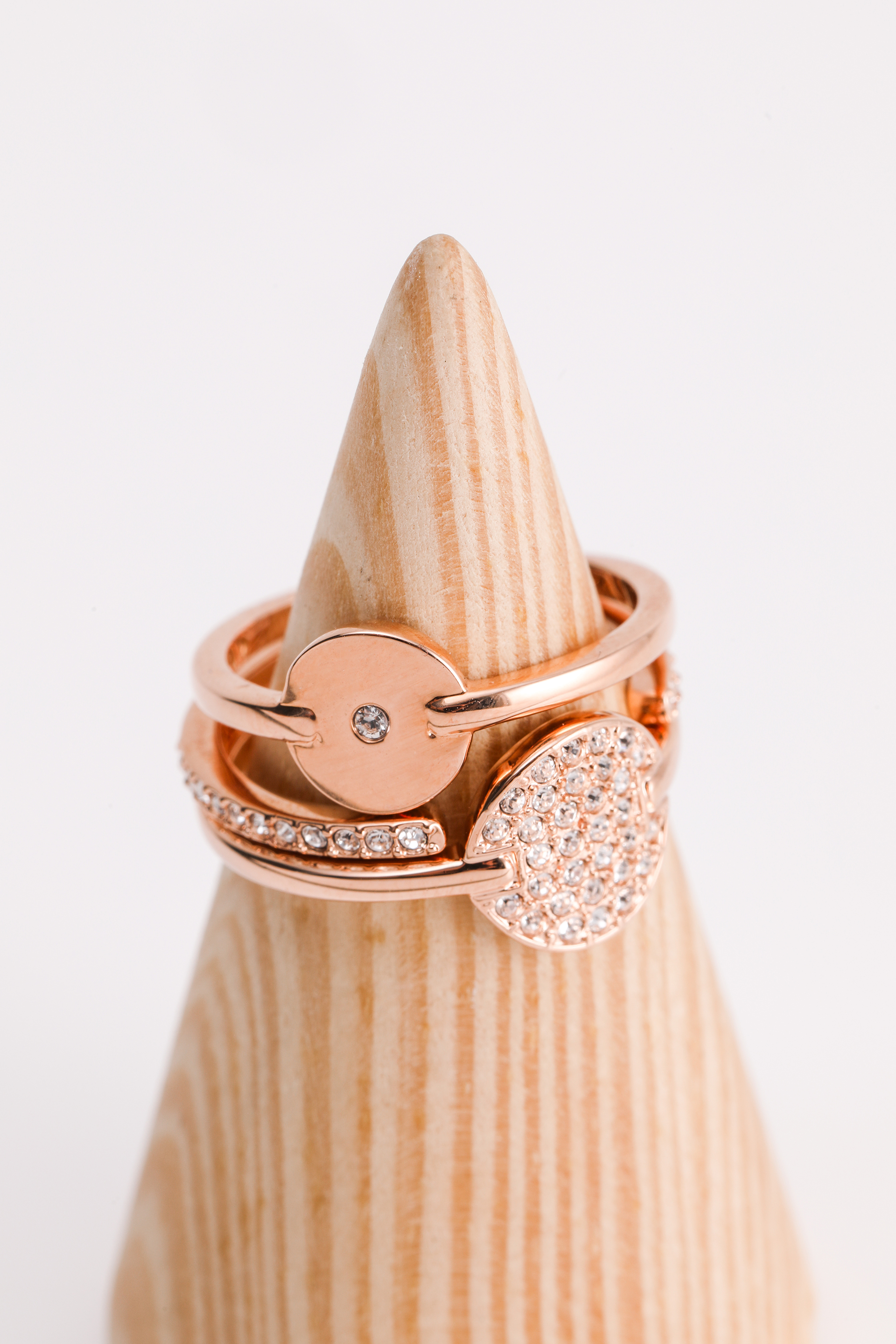 

Swarovski Ginger Rose Gold Ring Set, 52mm
